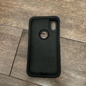 COPY - Black otter box case with pink credit card holder on back